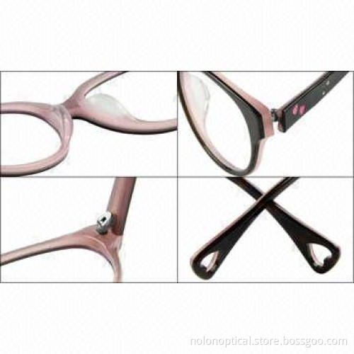 Pink Acetate Eyewear with trim, OEM/ODM Orders and Logos Available